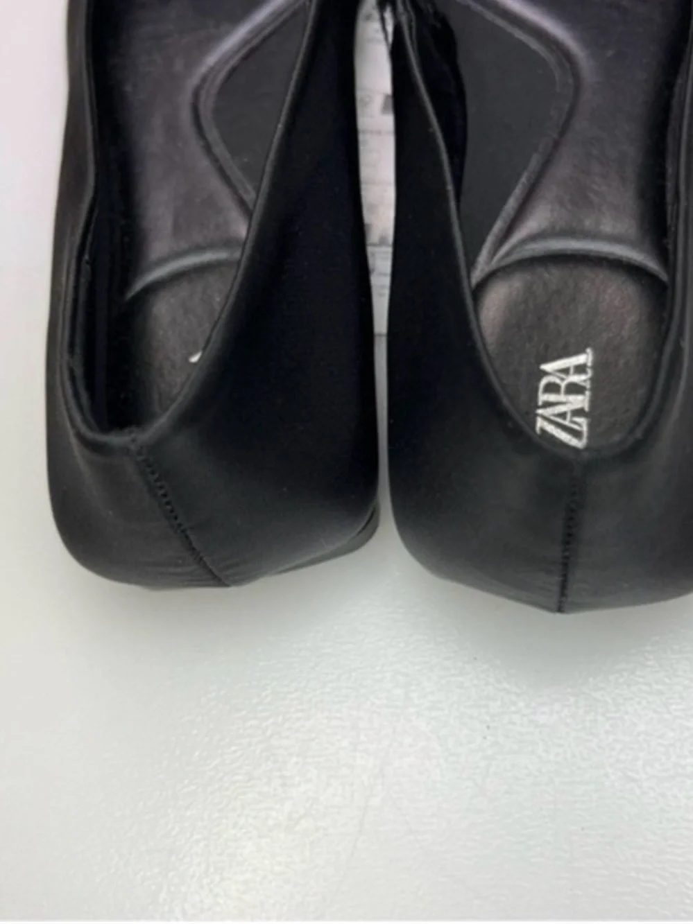 Zara Ballet Flats Decorated With Bow Black flats  size 10 brand new